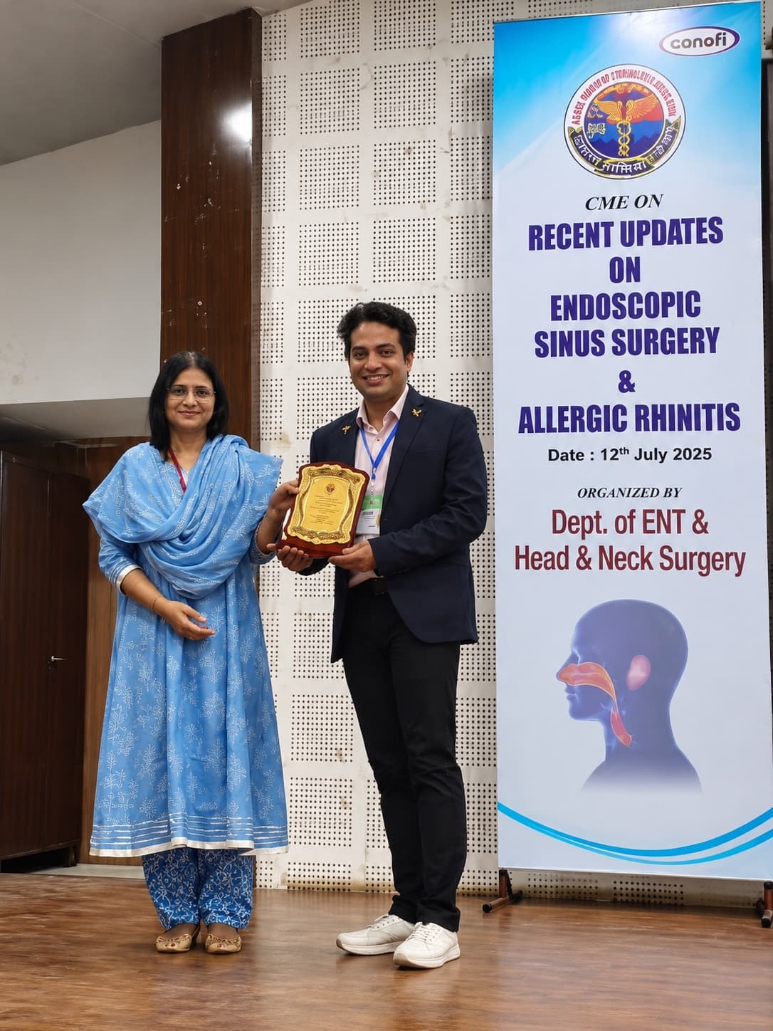 Dr. Radhamadhab Sahu receiving surgical honours at State ENT CME