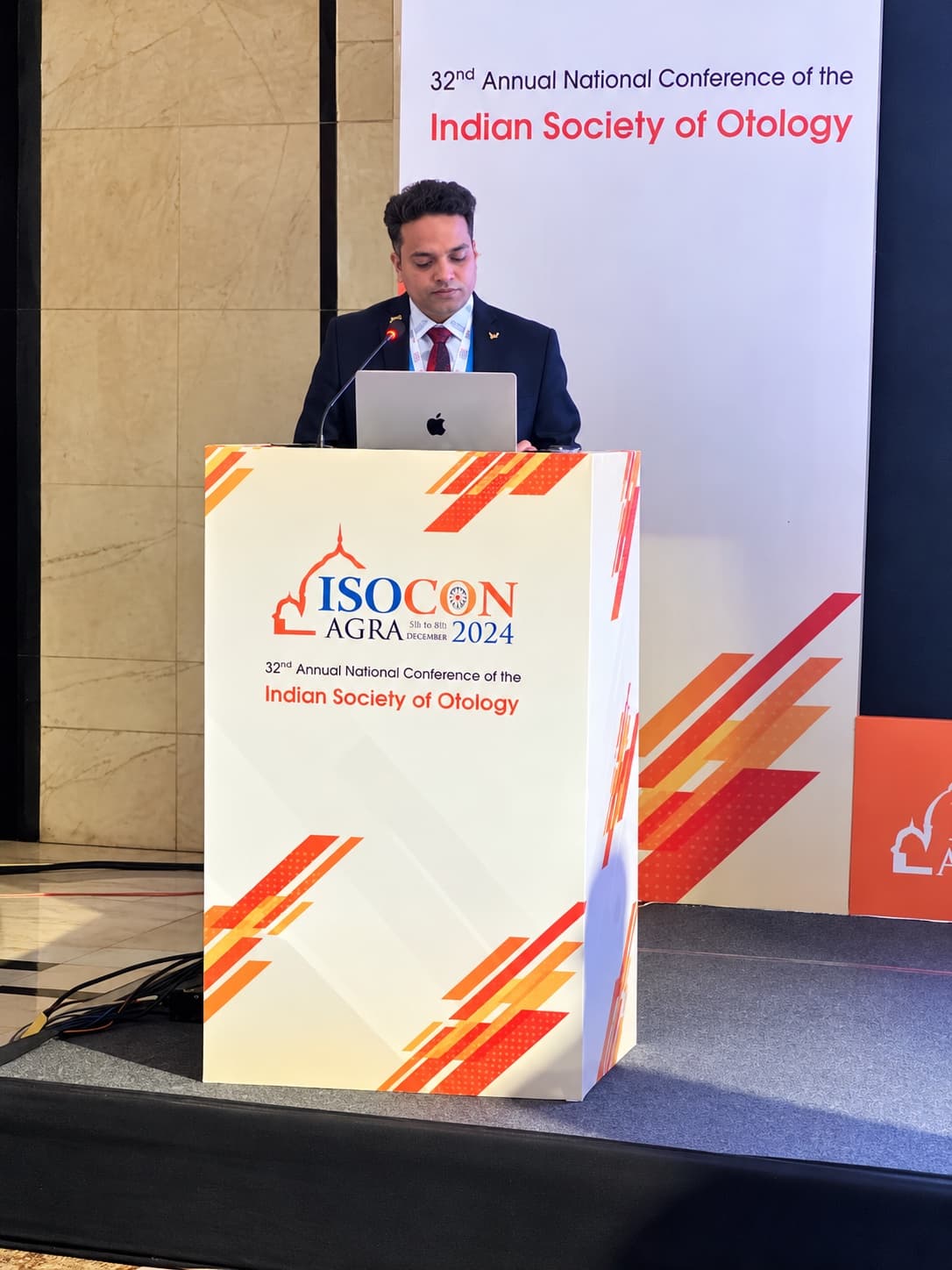 Dr. Radhamadhab Sahu addressing delegates at ISOCON National Conference